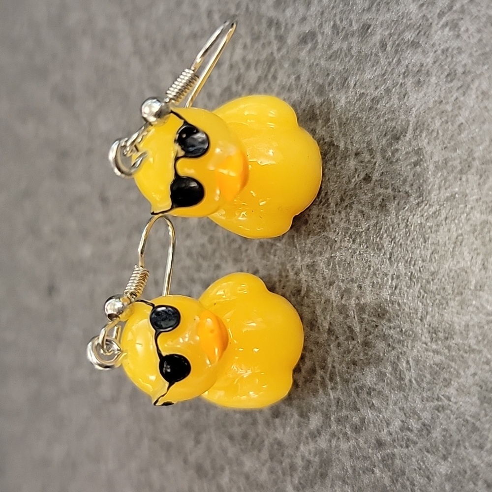Cute Duck Dangle Earrings